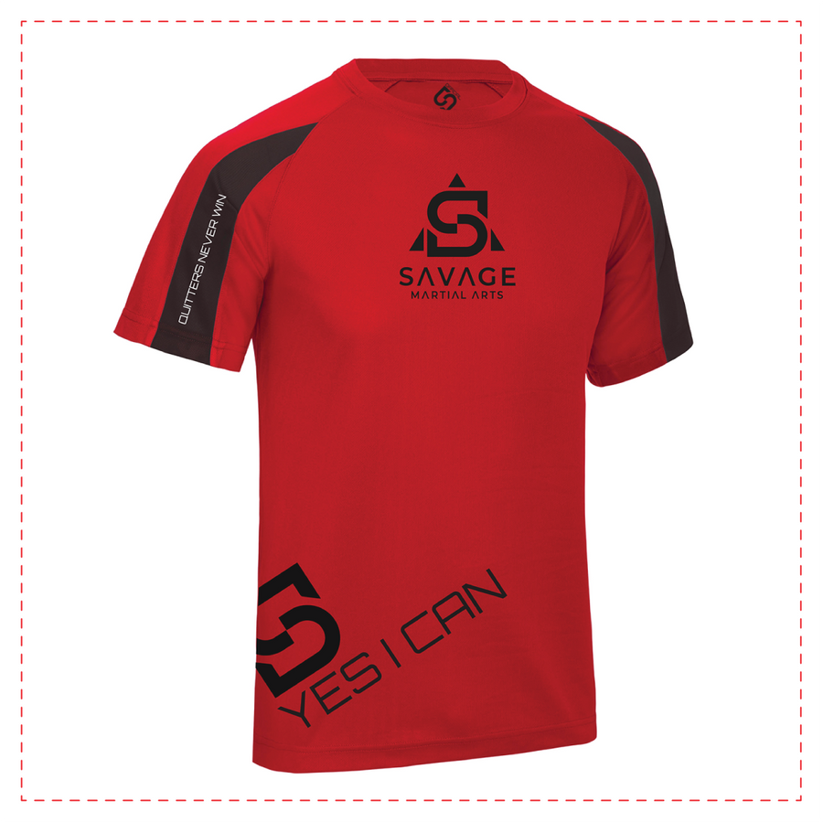 Kids Red Uniform T-shirt & Shorts set.